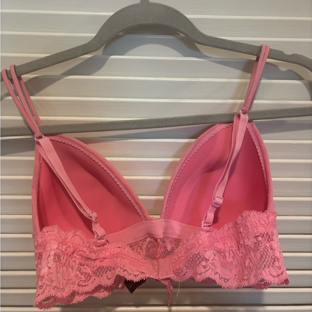 Cosabella Never Say Never Pink Lace Padded Bra Size Large - Picture 3 of 5